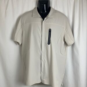 Zella Beige Short Sleeve Athletic Shirt Men’s Size Medium